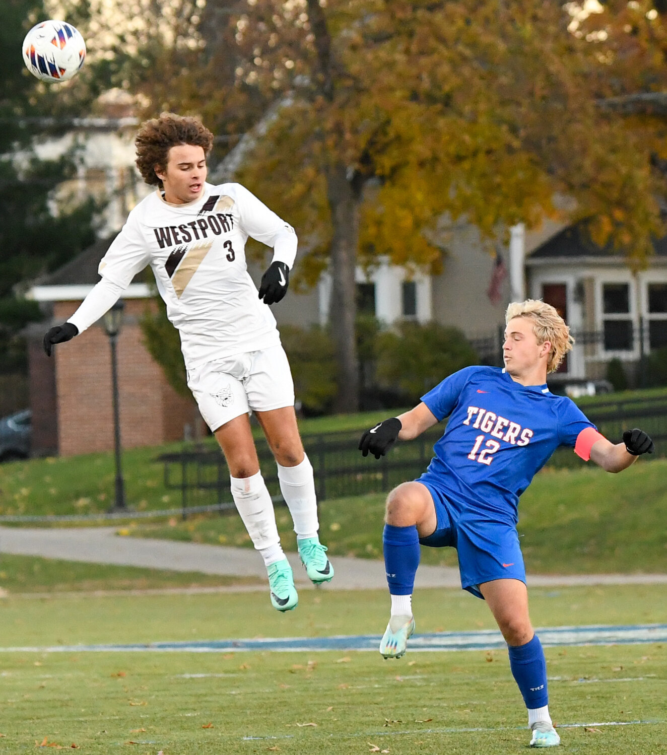 Carter Couto catches some air in Saturday's win.