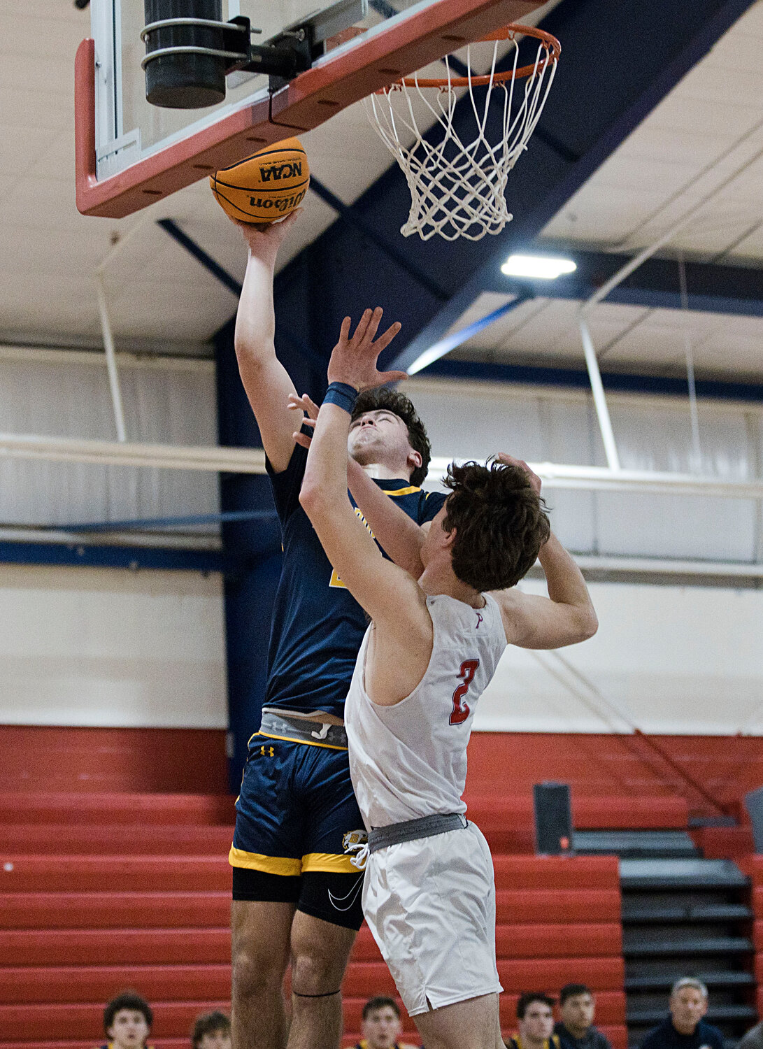 Nick Scandura goes in for a layup during the second half of Thursday's game against Portsmouth.