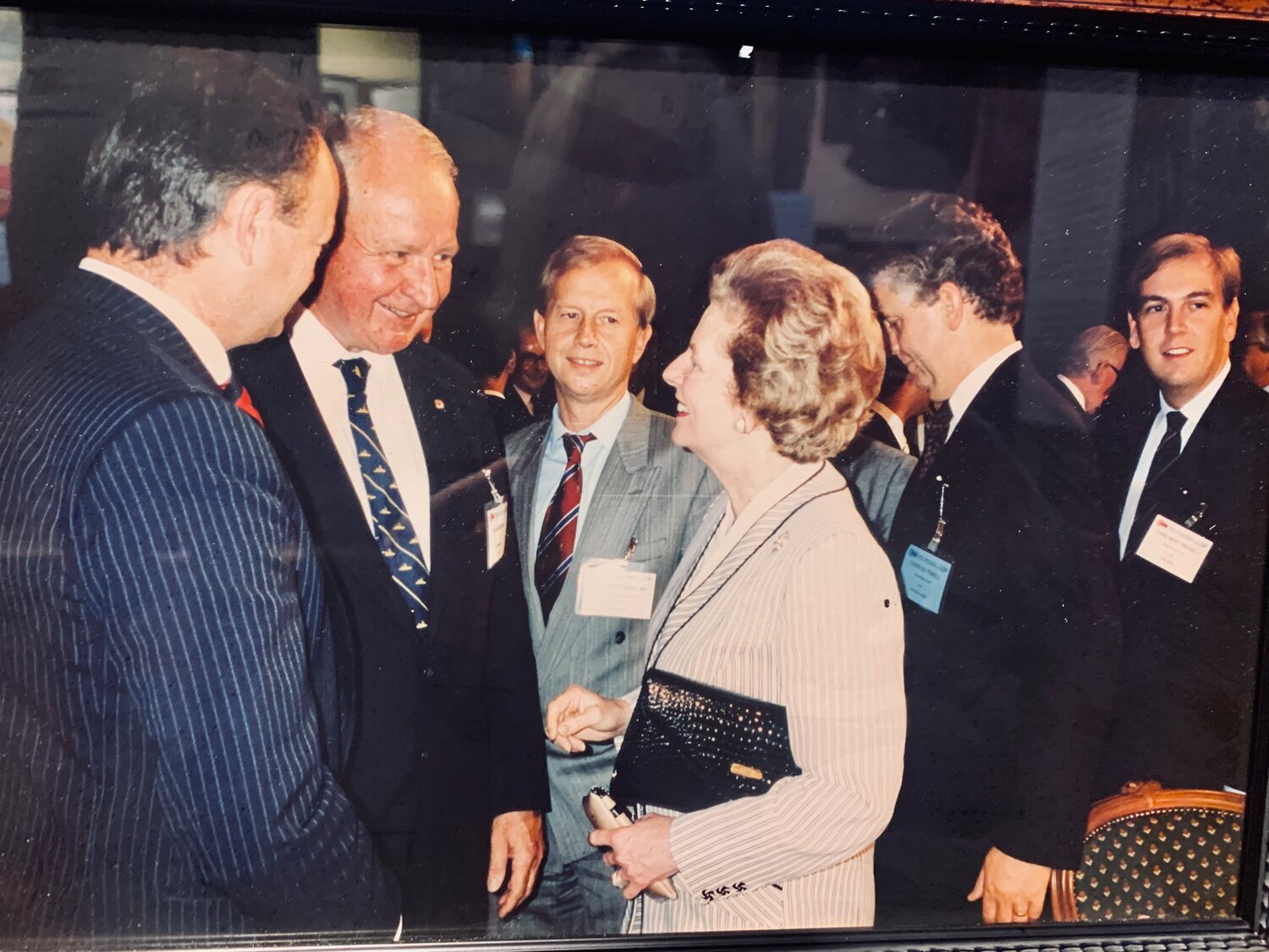 J. William Middendorf meets with Margaret Thatcher earlier in his career.