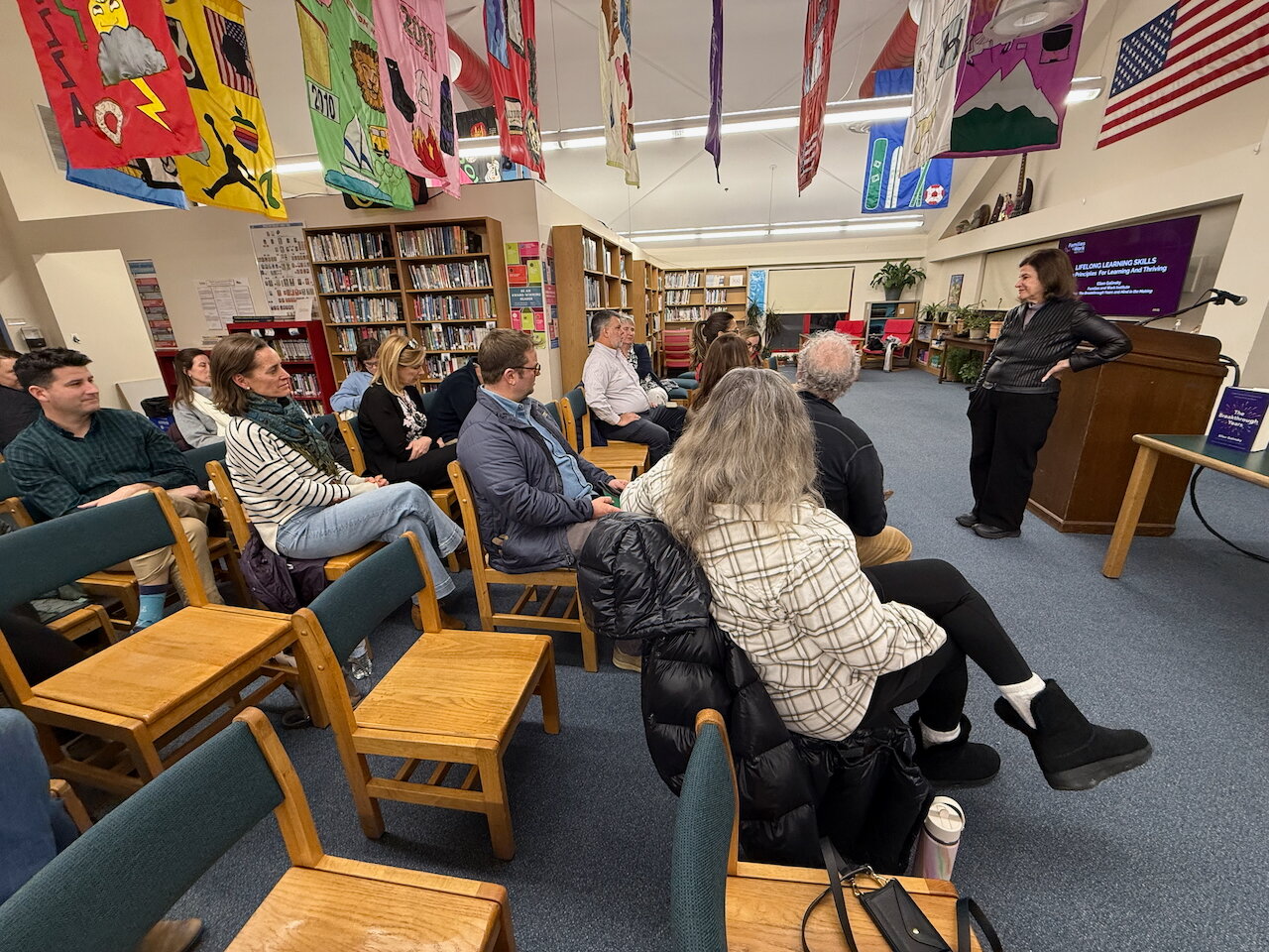 Galinsky led a freewheeling discussion with audience members, asking them their concerns as educators and parents.