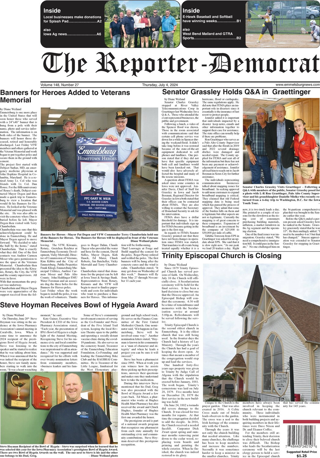 Emmetsburg Reporter-Democrat-July 4, 2024 - Emmetsburg Reporter Democrat