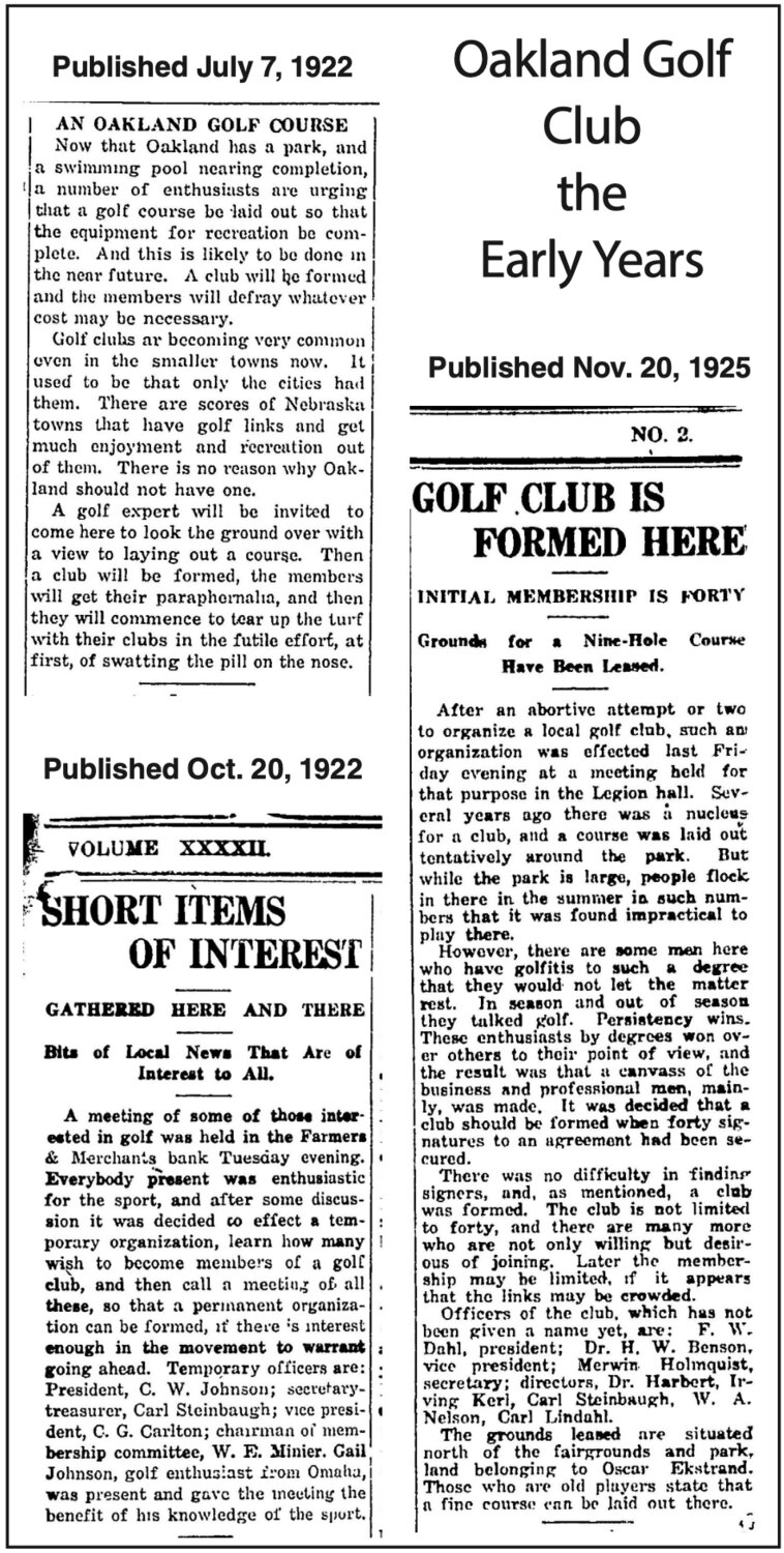 Oakland Golf Club set to Par-TEE through the decades - Washington County Enterprise