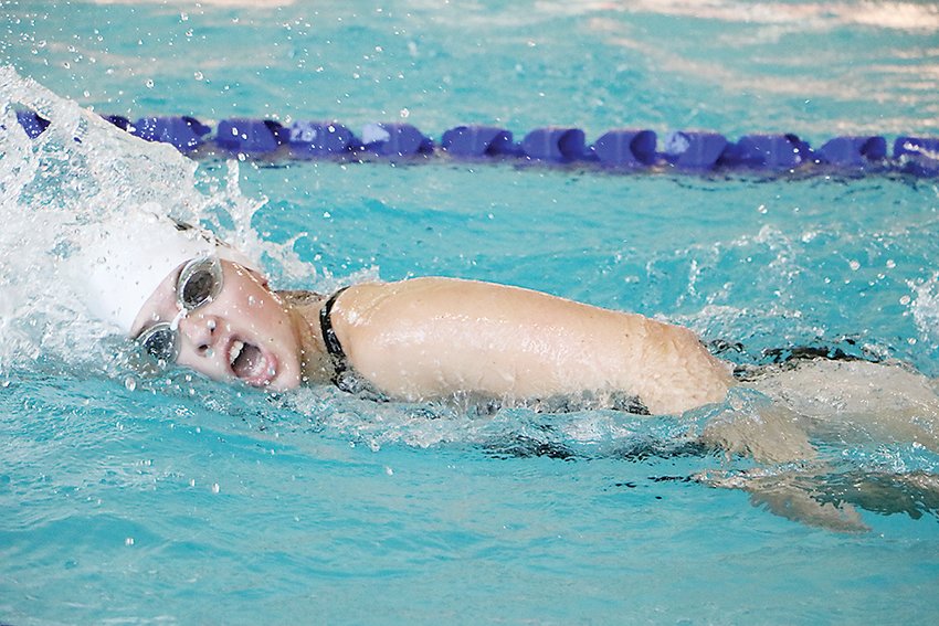 ELC senior Quimby Ross swims with the Algona team. The swim team is home this Tuedsay at the Regional Wellness Center in Estherville. The meet starts at 5:30 p.m.