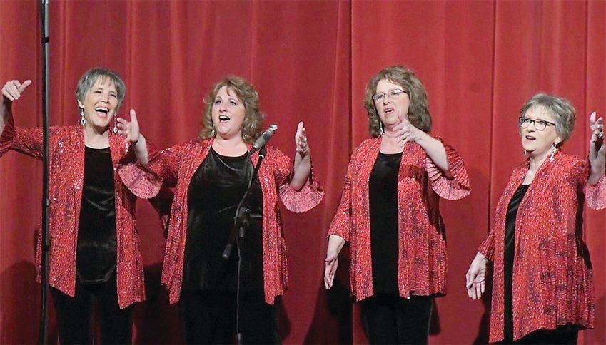 Members of the Affinity Quartet are Lead, Gaylene Rolling from Spirit Lake; Baritone, Judy Weipert from Spirit Lake; Tenor, Mindy Jurgensen from Lake Park and Bass, Marcia Klingbeil from Estherville.