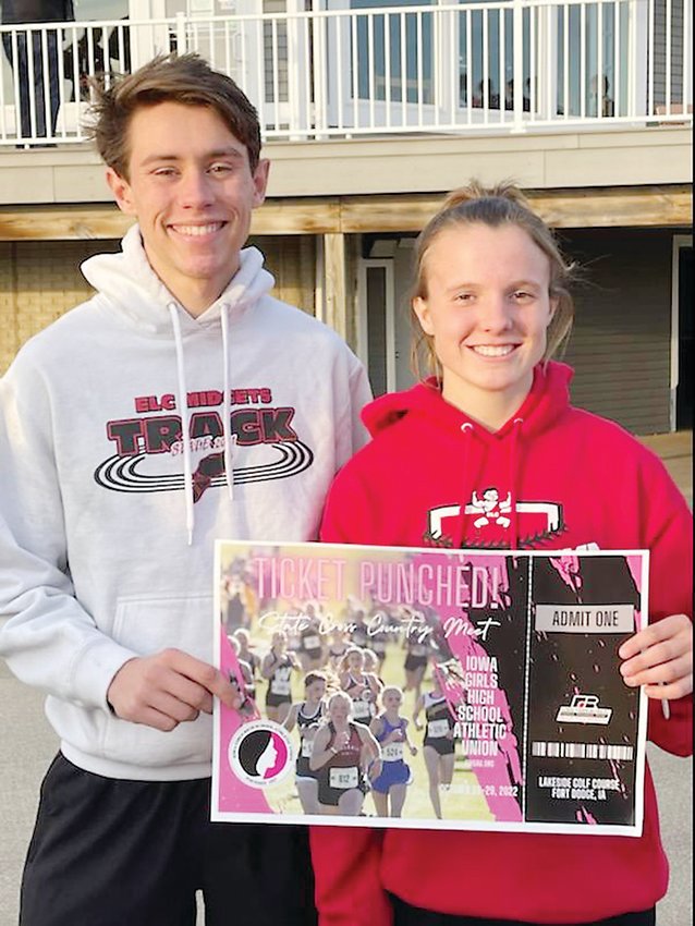 Parker Duitsman and Jasey Anderson will run at the Class 2A State Cross Country Meet at Lakeside Municipal Golf Course in Fort Dodge on Friday. The girls&rsquo; race starts at 2 p.m.