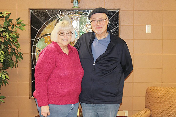 Diane Blom and Randy Yackle provide music for the United Methodist Church at Christmas as well as throughout the year.  Photo by Amy H. Peterson