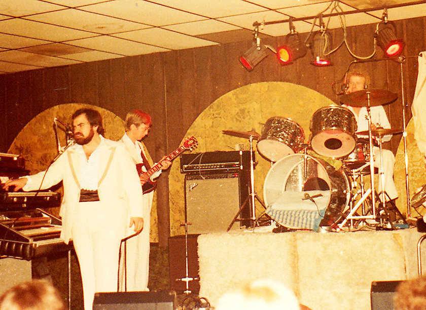 Randy Warrington plays drums at one of the many concerts over the years.