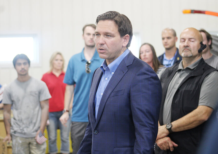 Florida Gov. Ron DeSantis met with Emmet County and area residents at J&amp;J Ag Solutions Friday afternoon.