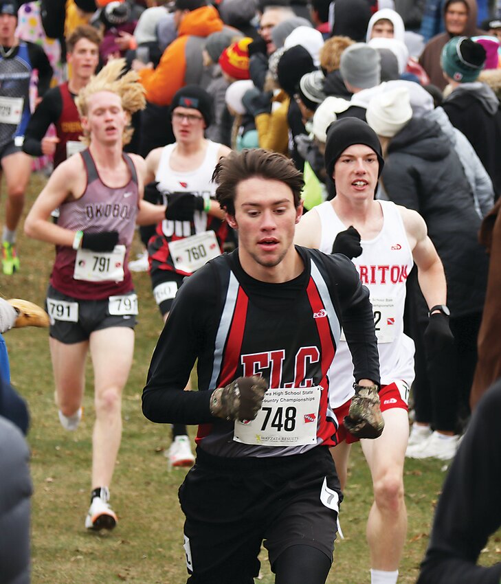 Estherville Lincoln Central senior Parker Duitsman ran his best time at the state cross country course at Lakeside Municipal Golf Course in Fort Dodge on Saturday, but a strong field in Class 2A didn&rsquo;t improve his placing.