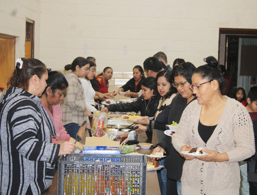 Following worship, a buffet featuring pozole, a pulled pork soup, tacos, chips, salsa, and other Mexican goodies followed in the Duhigg Center.