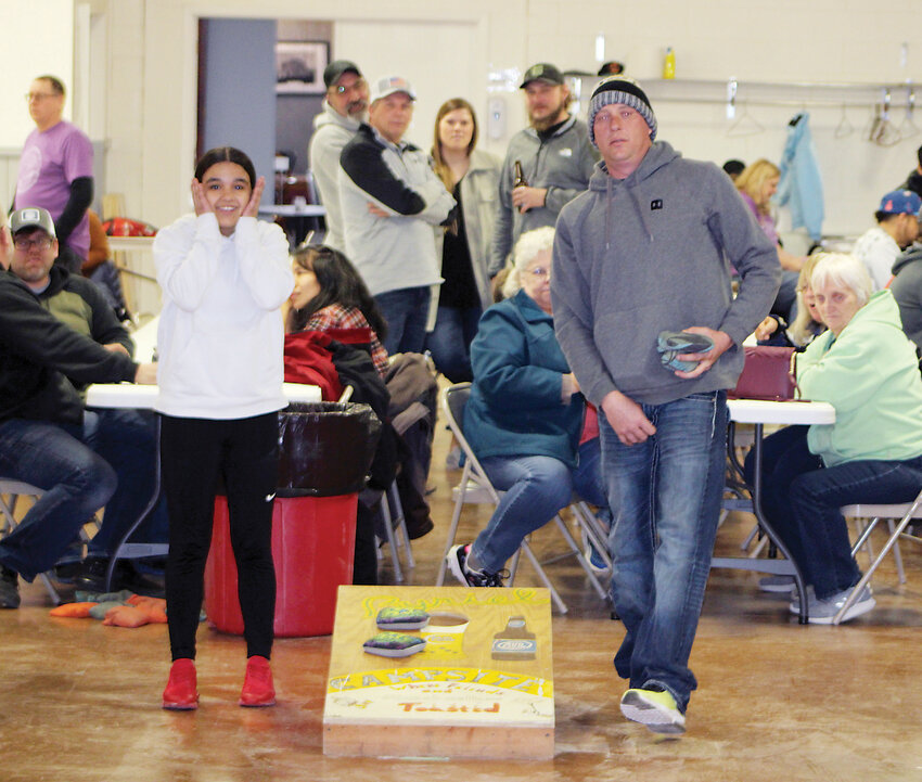 Nearly 20 teams of bags players took part in the Fest E Ville event held Saturday at the Estherville VFW. For more photos from the day, turn to Page 2A of today&rsquo;s Estherville News.