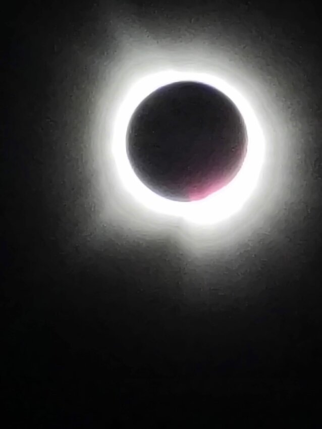 The Jensens took this photo of the eclipse.