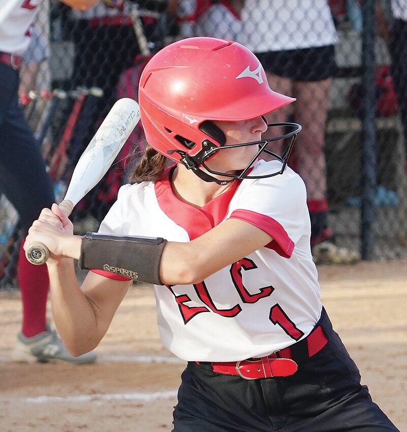 ELC leadoff batter Cara Schiltz opened Monday’s game against North Union with a triple.