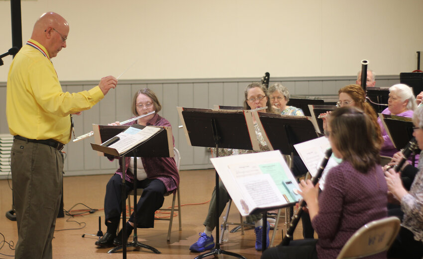The Northwest Iowa Concert Band played a Broadway Show-Stoppers Overture during their concert Monday night.