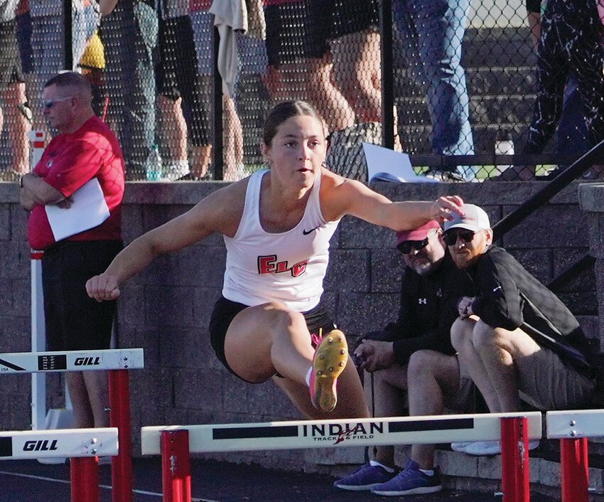 ELC’s Cara Schiltz qualified for state in the 100-meter hurdles for the second straight year and also helped the shuttle hurdle relay punch its ticket to state.