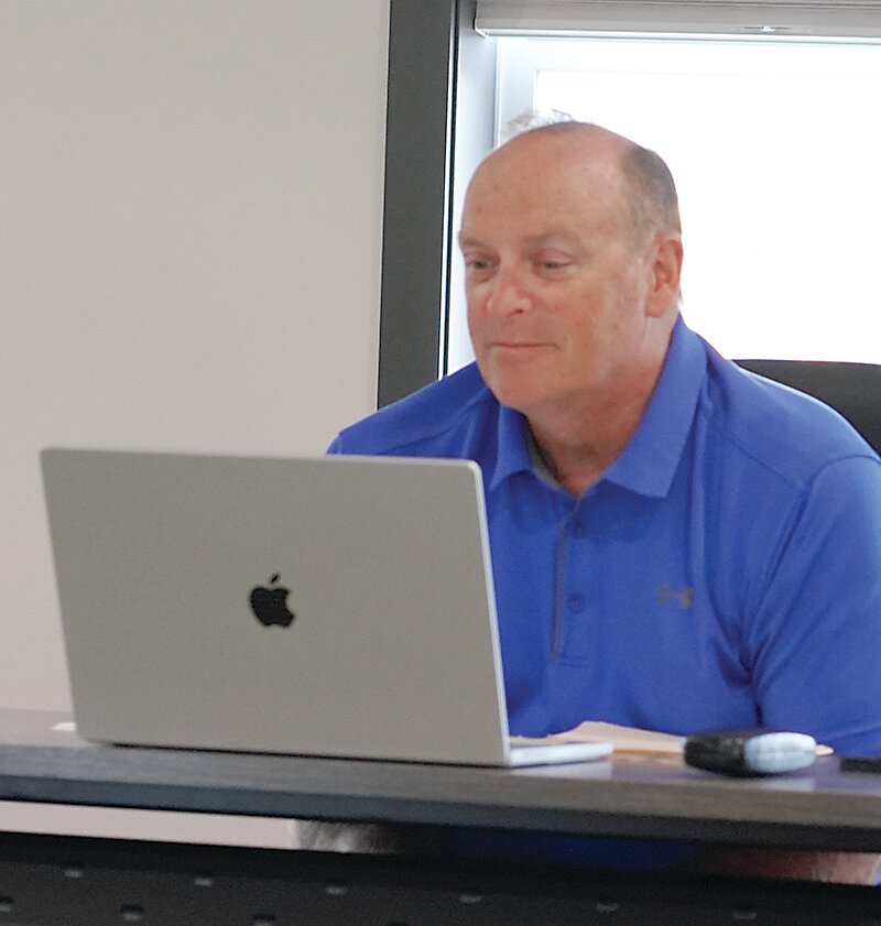 Interim ELC superintendent Jeff Dicks met with the school board for the final time on Monday. The school board met in its new board room for the first time, which is the west half of the administrative building located at 1814 Seventh Ave. S.