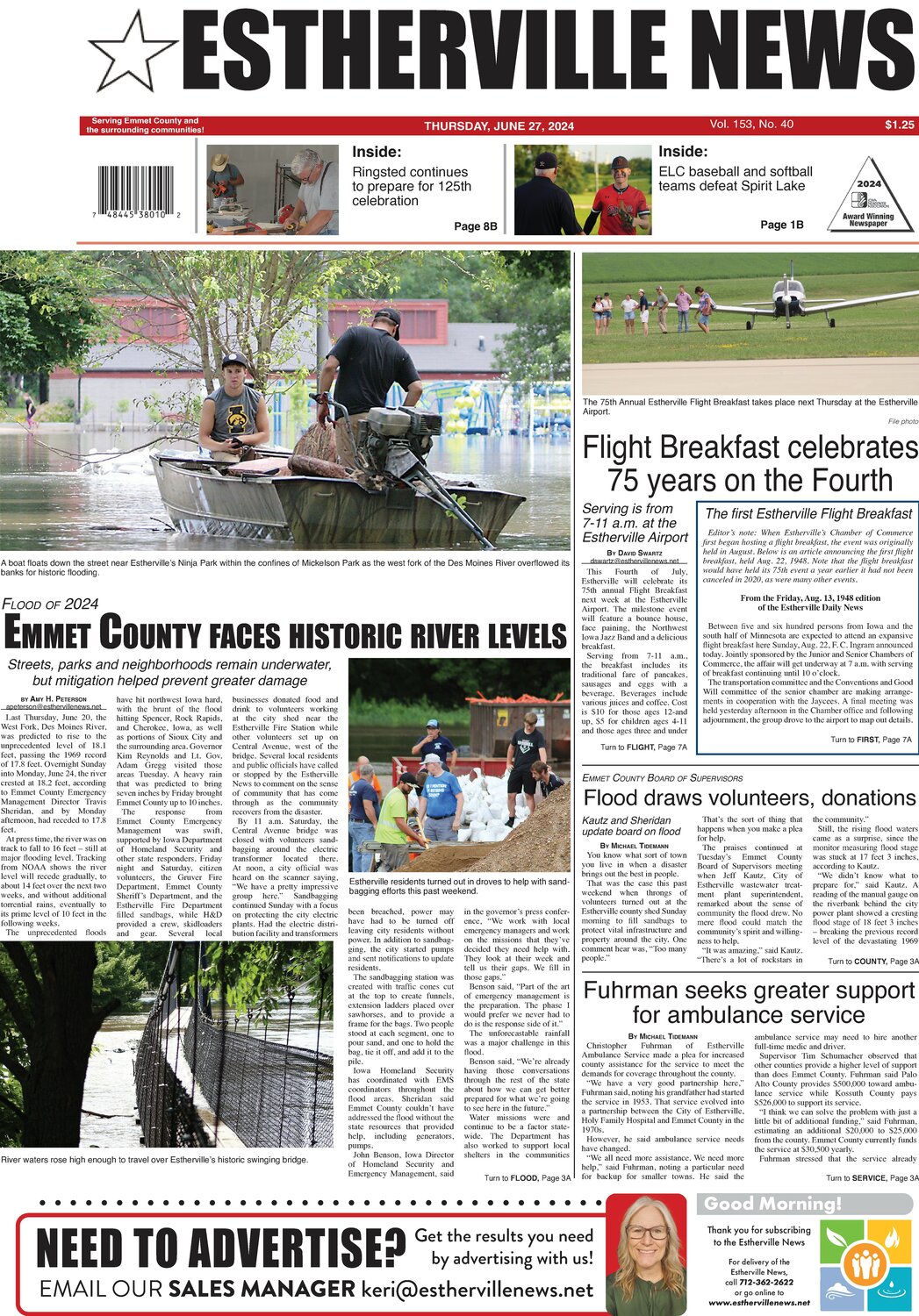 Thursday, June 27, 2024 - Estherville News