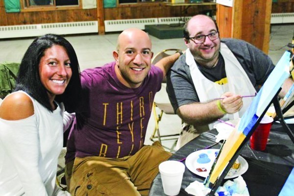 At Paint Night (left to right): Rachael Green, Yaniv Havusha   and Ryan Forman.