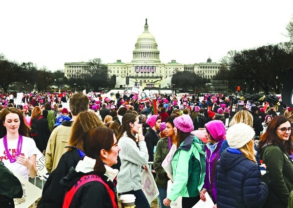 With the Capitol in the background, crowds from across the U.S. came together at the Women&rsquo;s March on Washington, D.C., Jan. 21. Chapters from every state, including Rhode Island attended.