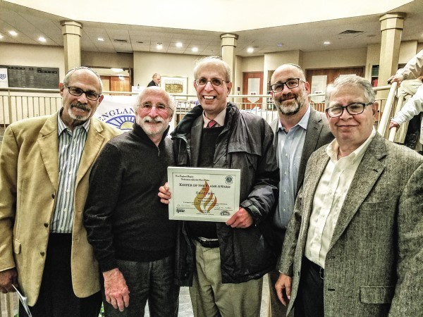 Some of the Temple Torat Yisrael delegation at the awards dinner (left to right):&nbsp; Steve Shapiro, Harvey Rappoport, David Talan,   Marc Gertsacov and Michael Field.