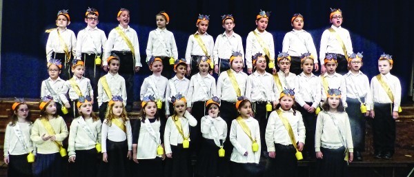 The PHDS Choir sings at the Chanukah performance on Dec. 19.