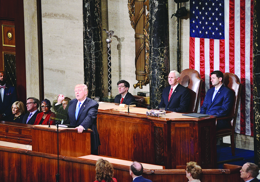State of the Union: President Donald Trump, Vice President Mike Pence and Speaker of the House Paul Ryan.