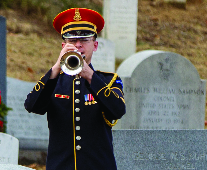 The Old Guard plays &ldquo;Taps&rdquo; in honor of Lt. Col. Jack Lustig.