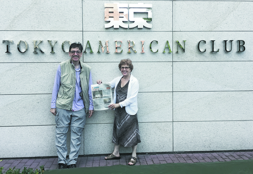Mark Kanter and Lynne  Glickman with The Voice in Tokyo.