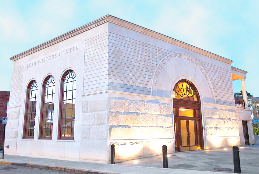 The exterior of the Loeb Visitors Center in Newport.