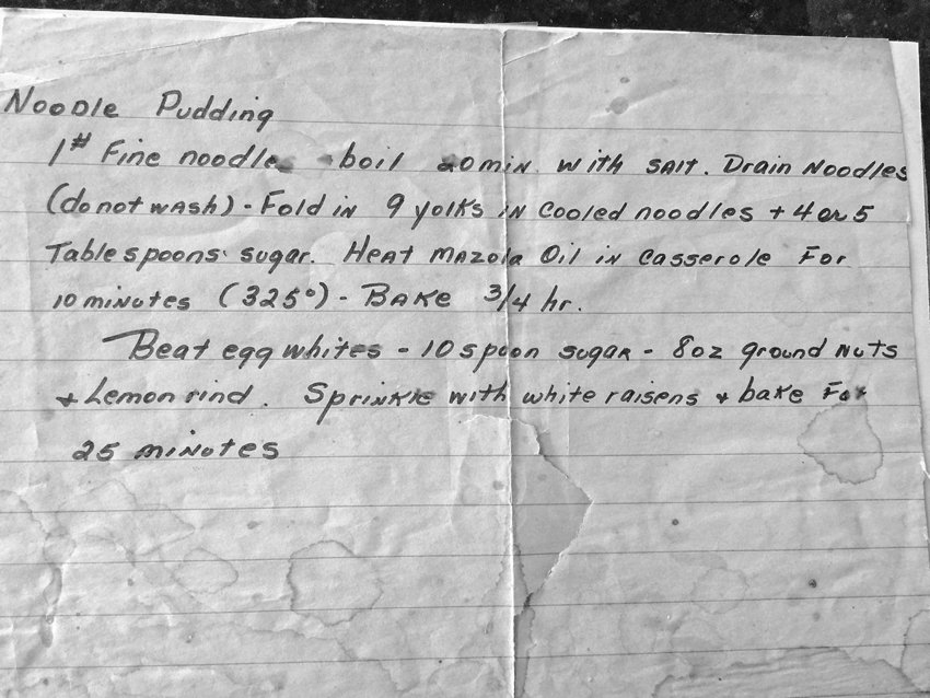 Gina tested the handwritten recipe in Marion&rsquo;s pen, and adjusted it to this to achieve what she is calling &ldquo;the right results.&rdquo;