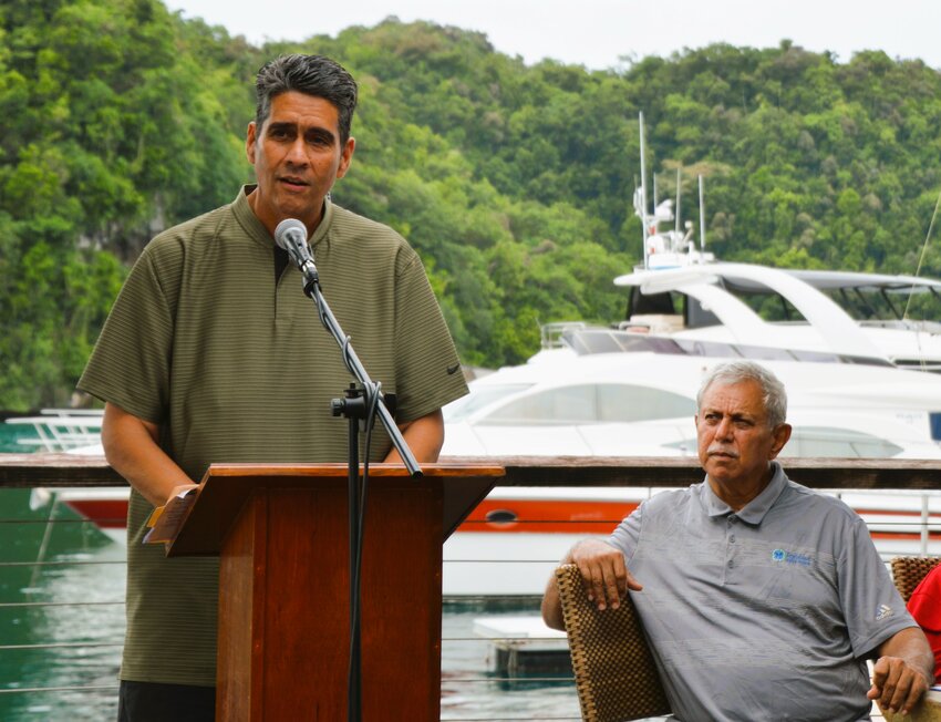 Surangel Whipps Jr., President of the Republic of Palau (left) and Alan Seid (right).