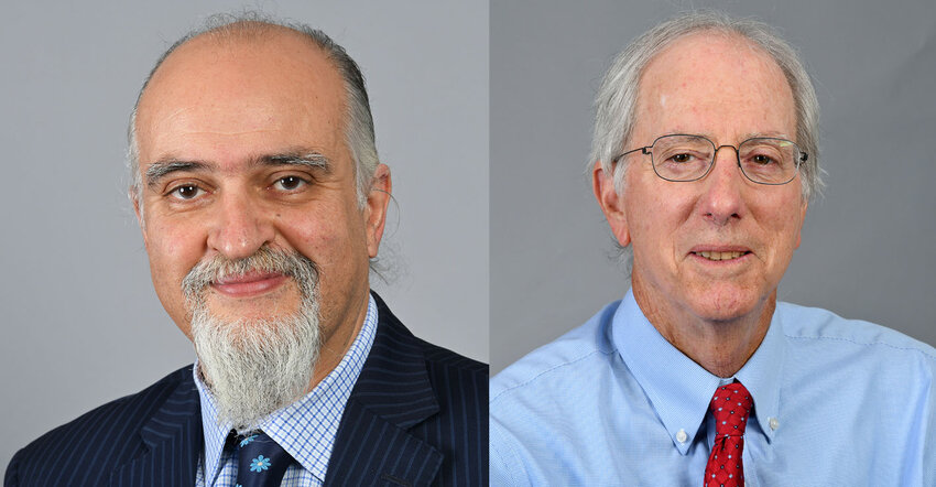Ghaith al-Omari, left, and Dennis Ross