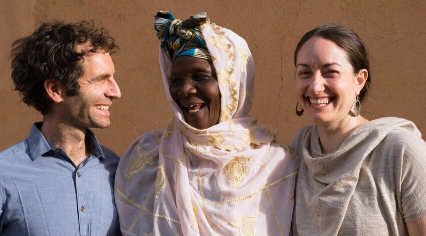 Muso cofounders Ari Johnson and Jessica Beckerman teamed up with retired Malian nurse Nana Niar&eacute;, center, in 2008 to begin offering free early-stage and preventative healthcare to Malians in places of extreme poverty.