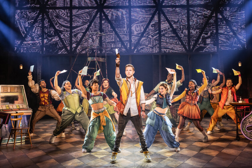 Corey Mach as Shakespeare and the company of the touring &lsquo;&amp; Juliet&rsquo; at the Providence Performing Arts Center through March 2, 2025.