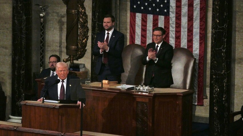 President Donald J. Trump addressed to a joint session of Congress March 4, his first as the 47th President of the United States.