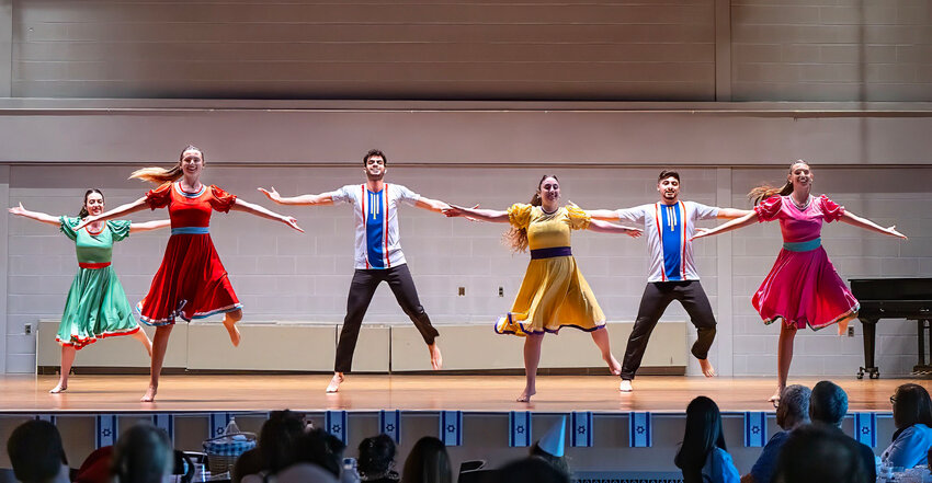 Members of the dance troupe perform at the JCC.