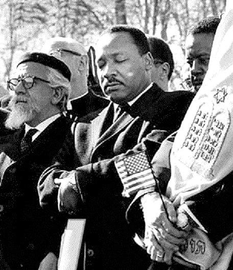 Rabbi Abraham Joshua Heschel with Dr. Martin Luther King Jr.