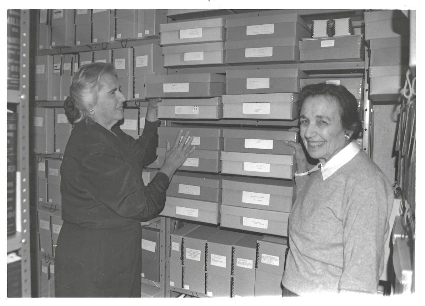 Jerry Foster and Eleanor Horvitz in the archive.