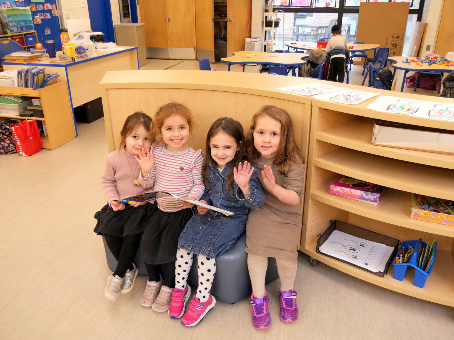 PHDS Pre-K students enjoy the new furniture in the renovated early childhood classroom.