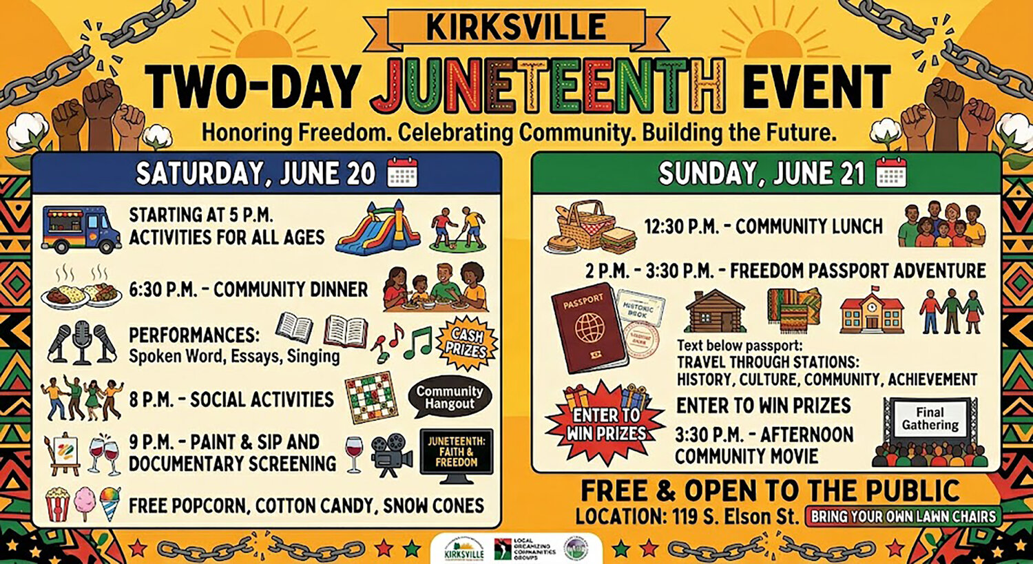 Two-day Juneteenth event aimed at honoring freedom, celebrating cultural heritage and strengthening local bonds