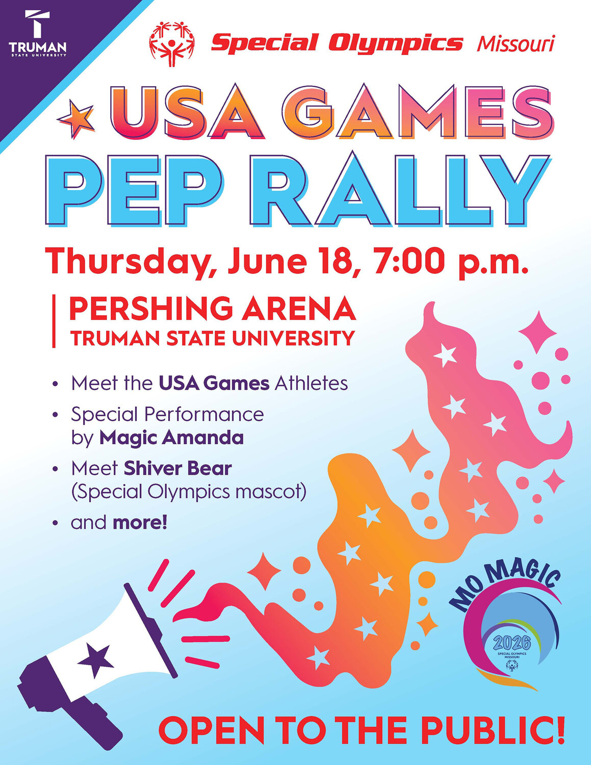 Community invited to pep rally for Special Olympics Missouri athletes heading to USA Games