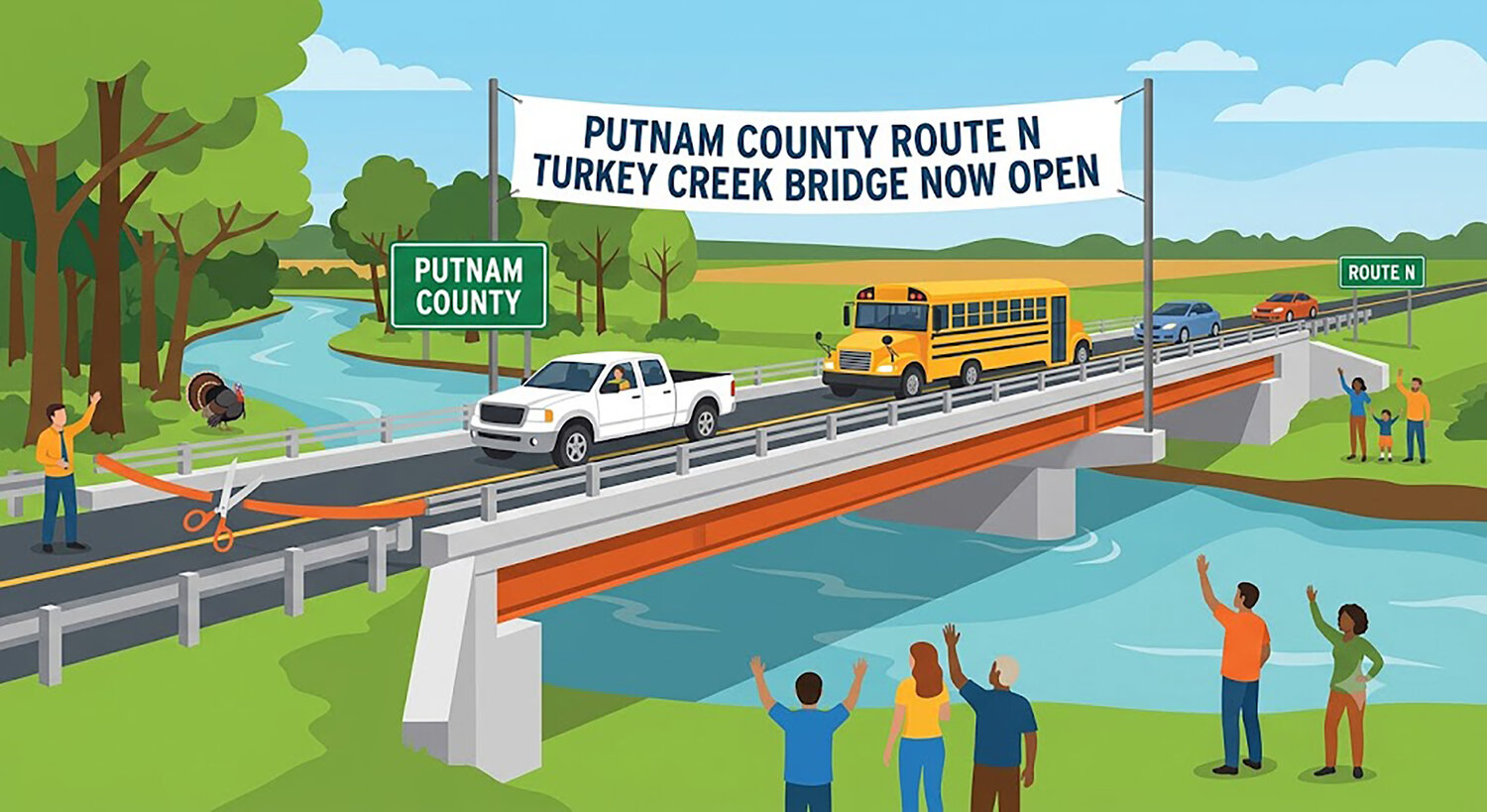 Putnam County Route N Turkey Creek Bridge now open