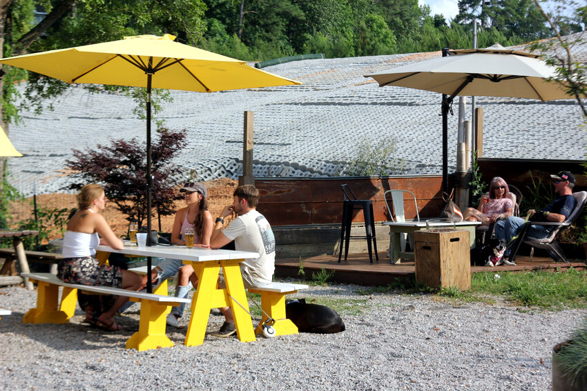 Hazelwood Brewing Company's beer garden