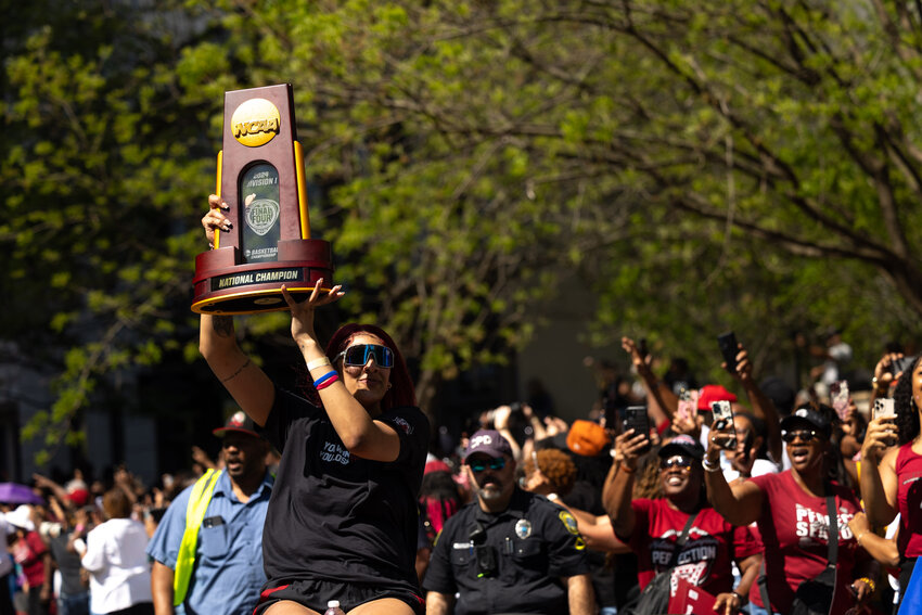 The South Carolina women’s basketball team held their 2024 NCAA championship victory parade April 14, riding down Columbia’s Main Street. The Gamecocks defeated the Iowa Hawkeyes  87-75 in the most viewed basketball game, college or pro, since 2019.