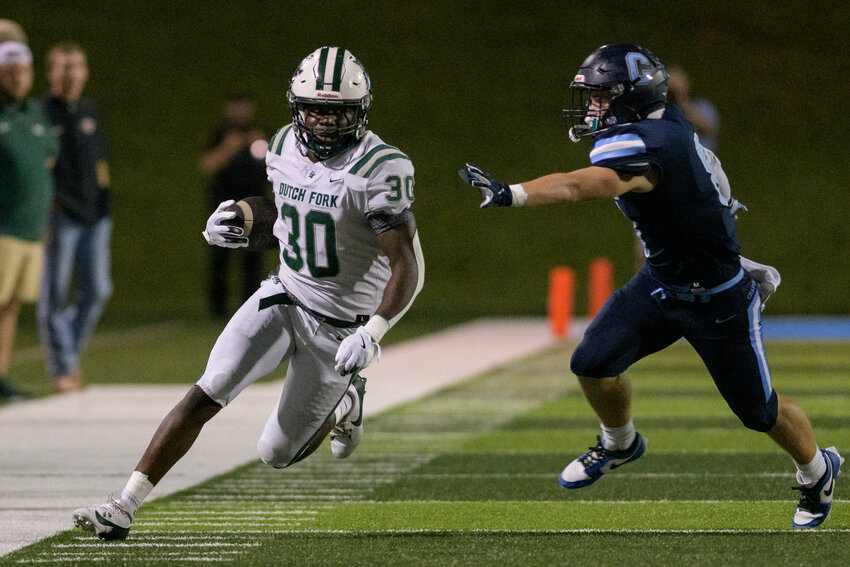 The Dutch Fork football team marched into Chapin and handed the Eagles their second loss of the season. The Silver Foxes dominated en route to a 63-10 win. Running back Maurice Anderson had five touchdowns in the game as Dutch Fork remained undefeated. Despite the blowout, the Chapin faithful remained invested in the game, cheering their team on. 