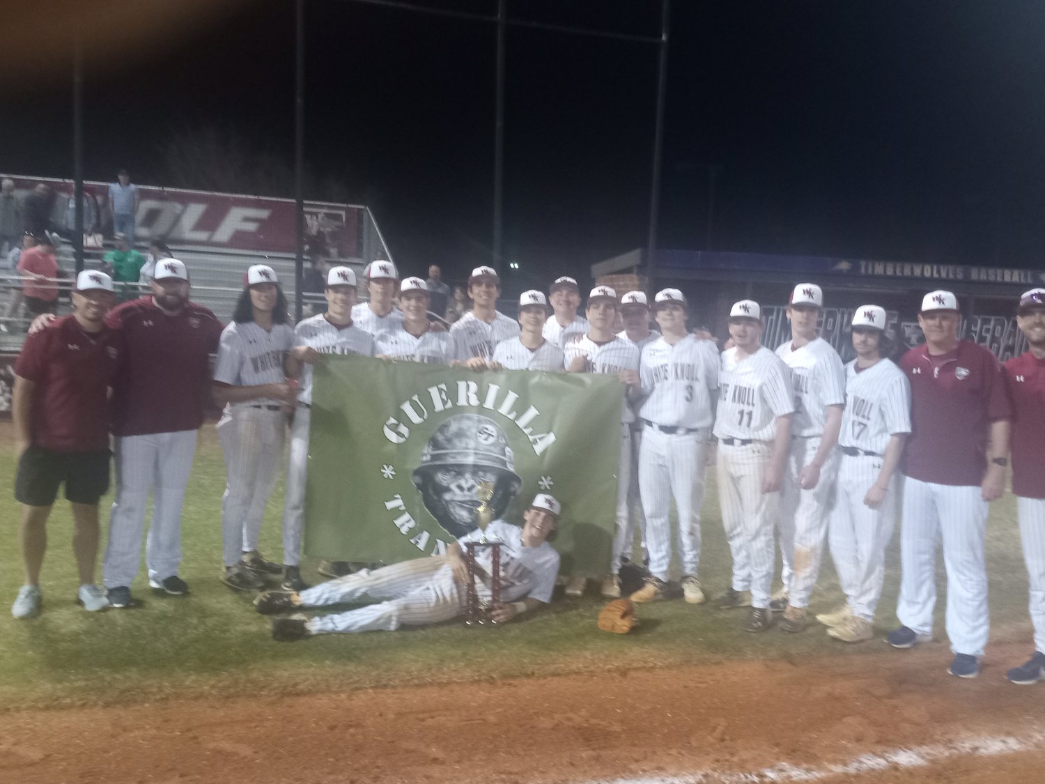The White Knoll baseball team after winning the 13th annual Red Bank Invitational.