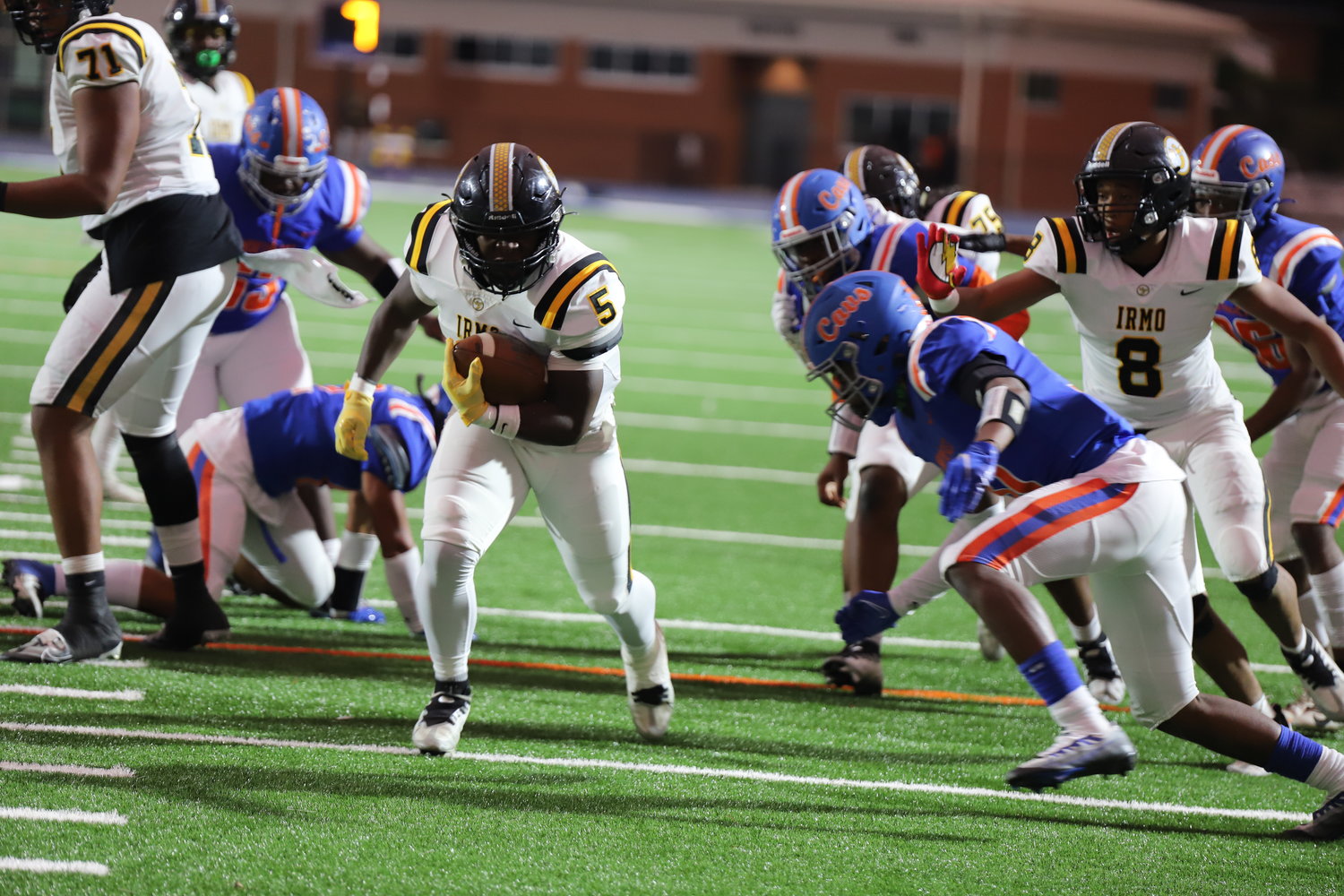 Irmo running back Erick Tucker with the first of his two touchdown runs.