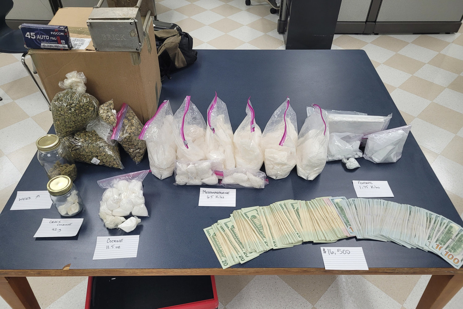 Drugs and cash were seized related to the arrest of Nehemiah Jimmy Mayes.