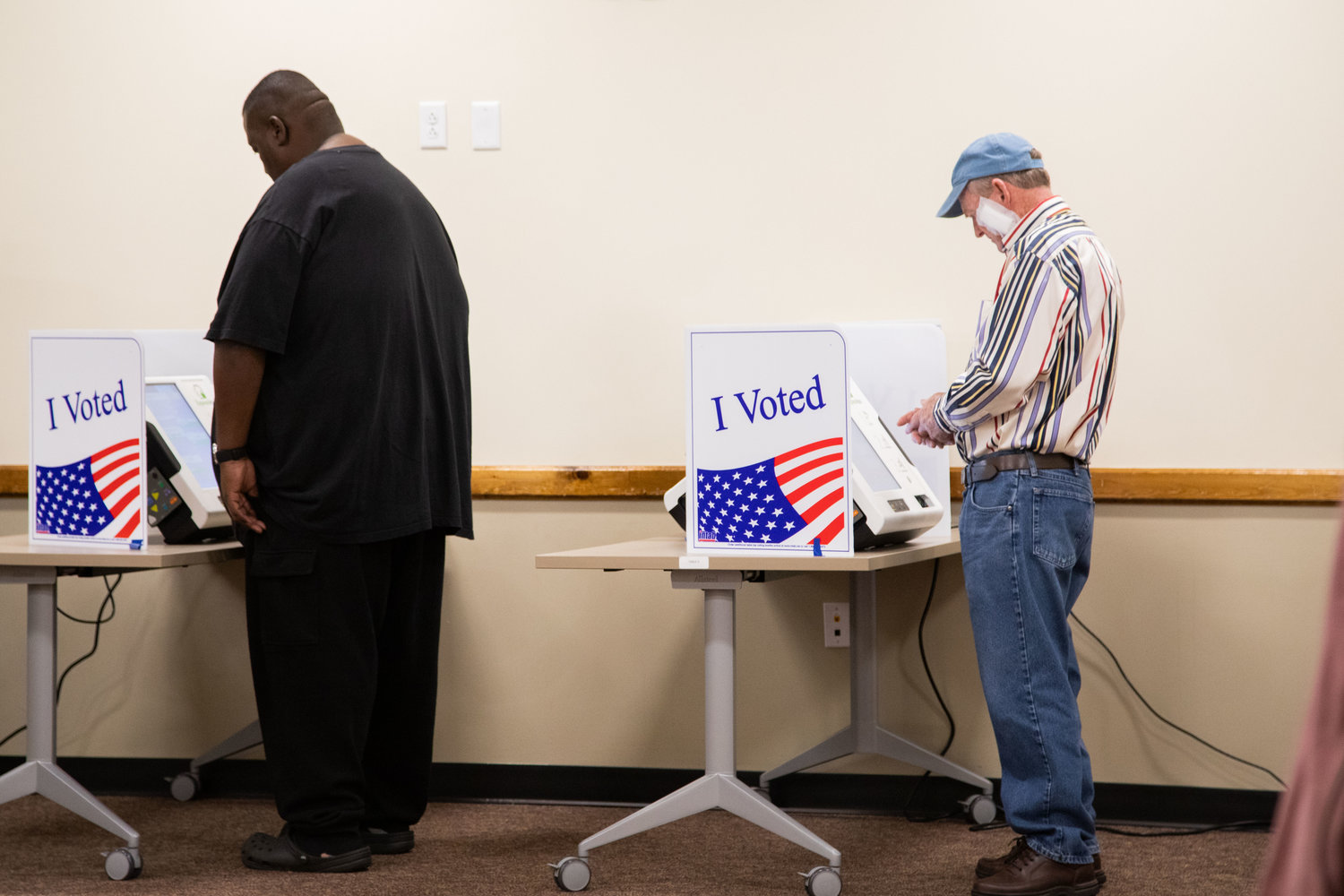 Voters cast early ballots at the Lexington County Registration and Elections Office.