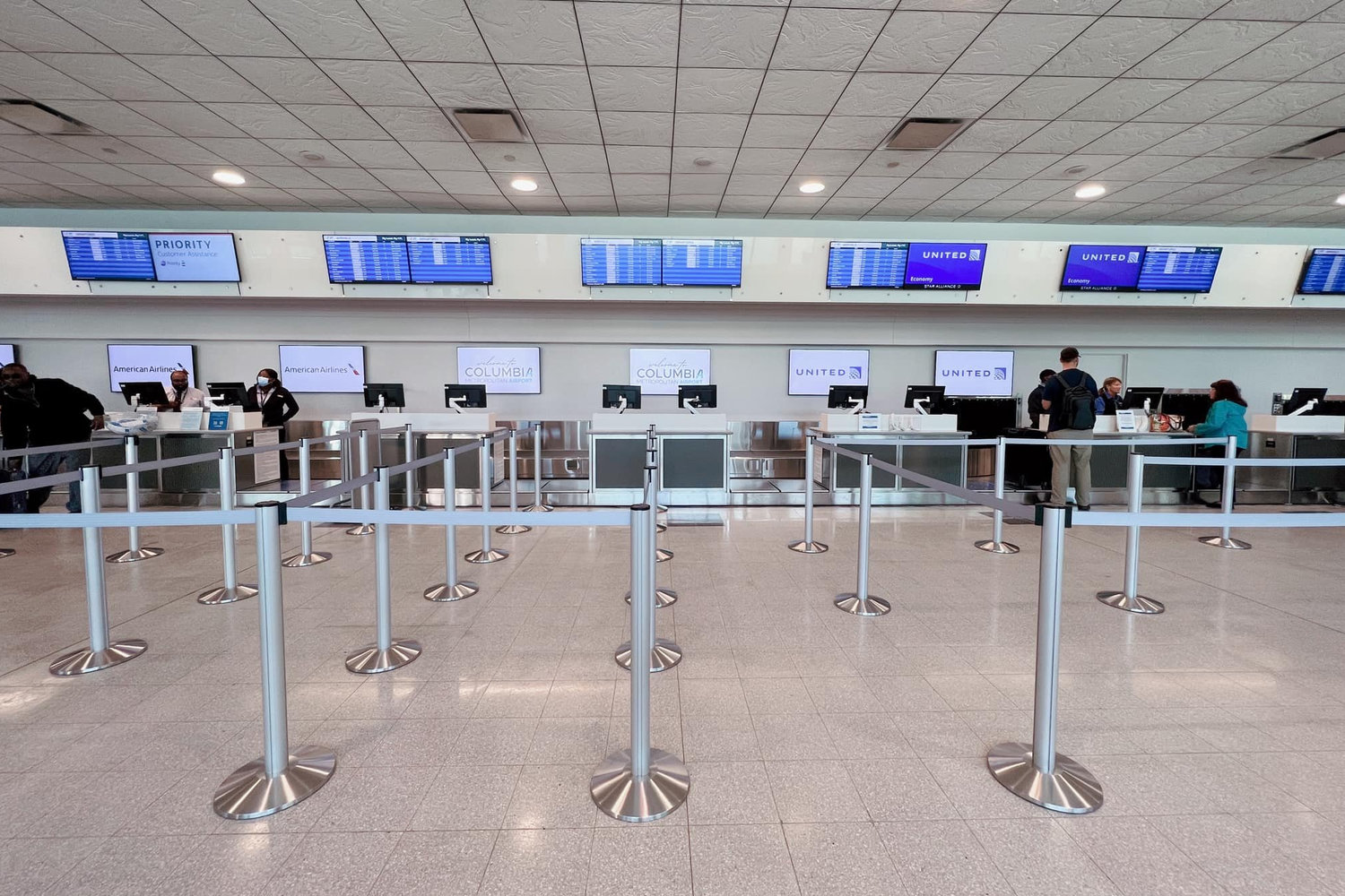 New ticket counters recently opened at the Columbia Metropolitan Airport.